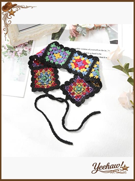 3 Crochet Headbands Elastic Bohemian Knit Hair Wrap main image 2